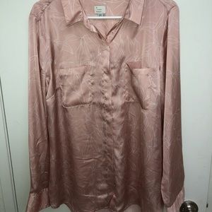 Pink silk shirt